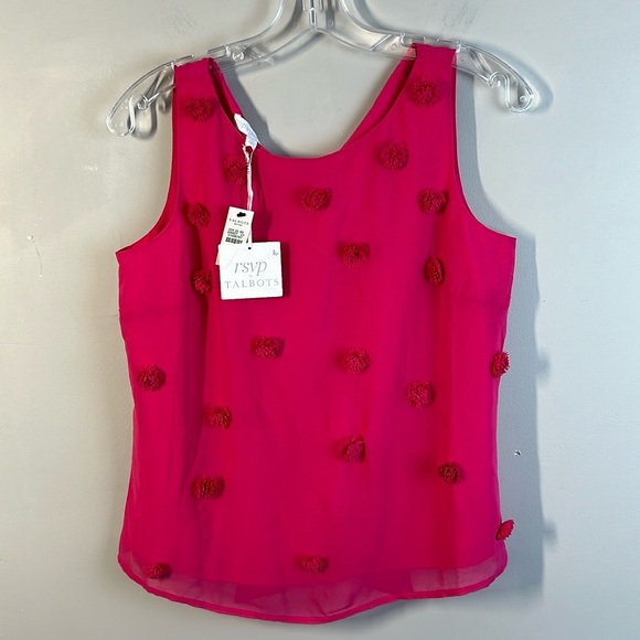 NWT RSVP by Talbots Pink Tank Blouse Top Size SP - Picture 1 of 9